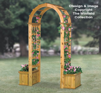Product Image of Arched Trellis W/Planters Wood Plans