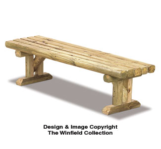 Product Image of Landscape Timber Bench Woodworking Plan 