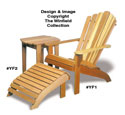 Adirondack Chair, Table & Ottoman Wood Plans