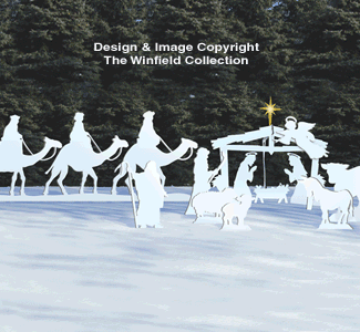 Winter White Nativity Pattern Set