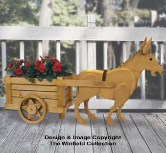Garden Donkey and Cart Pattern Set
