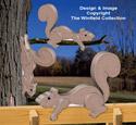 3D Squirrel Rail Sitters Pattern
