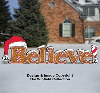 Product Image of Gingerbread BELIEVE Pattern