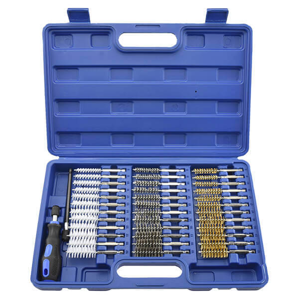 Wire Brush Set Long Reach Industrial Machine Engine Cleaning 38 Pc.