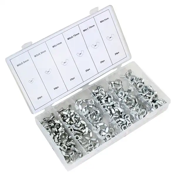 150 Pc Wing Nut Assortment Set 