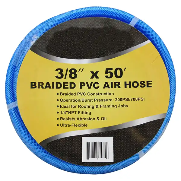 3/8 Inch x 50 Ft Braided PVC Air Hose