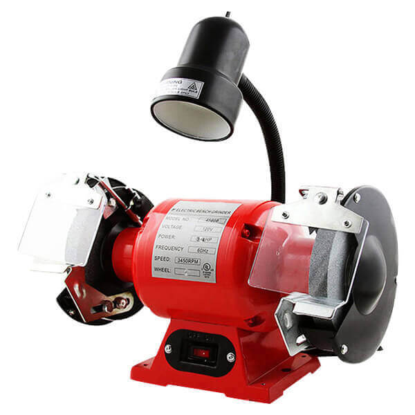 8 Inch Bench Grinder with Light Electric 3/4 HP Machine