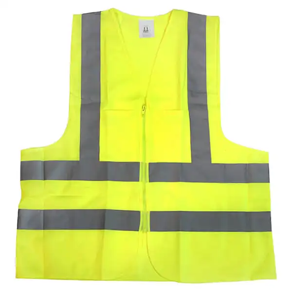 Safety Vest Yellow High Visibility 2 Pocket Ansi X Large