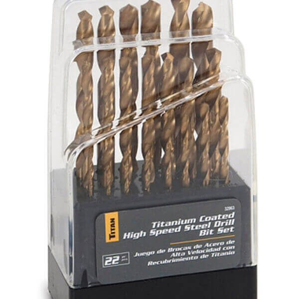 Titan 22 Pc Titanium SAE Drill Bit Set 32963