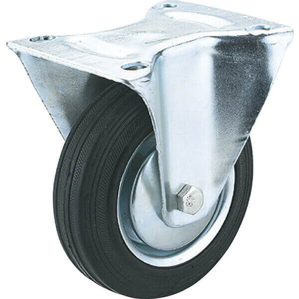 Steelex 10 Caster Black Rubber Fixed Wheel 600 lb. D2536