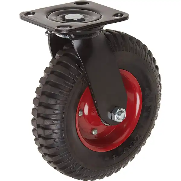 Caster Wheels | Outdoor Grass Rubber Knobby Swivel Steelex 6