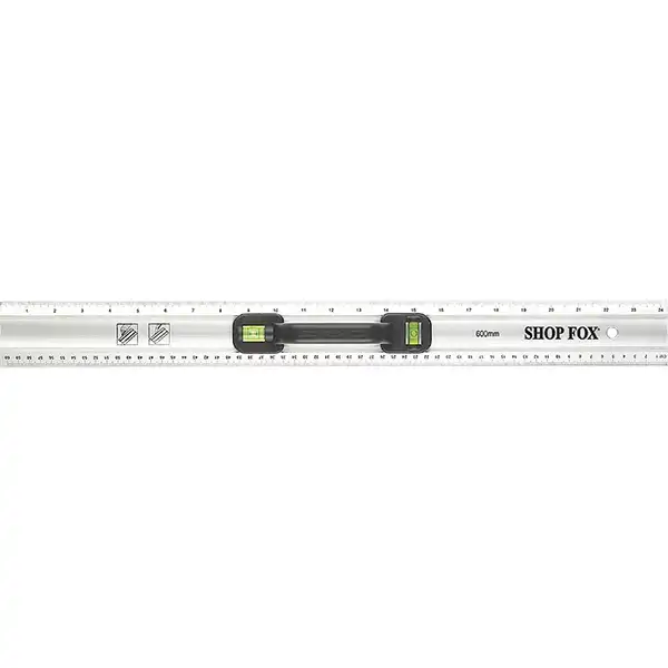 Shop Fox 24 Inch Aluminum Bubble Ruler with Handle D3197