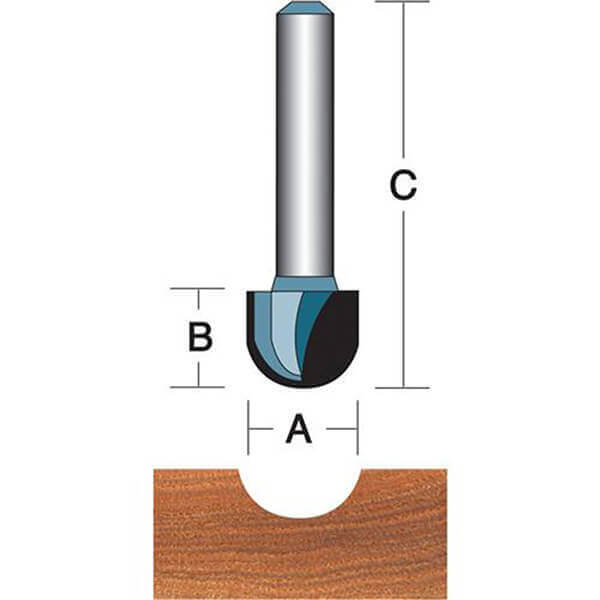 1 2 inch round nose router bit