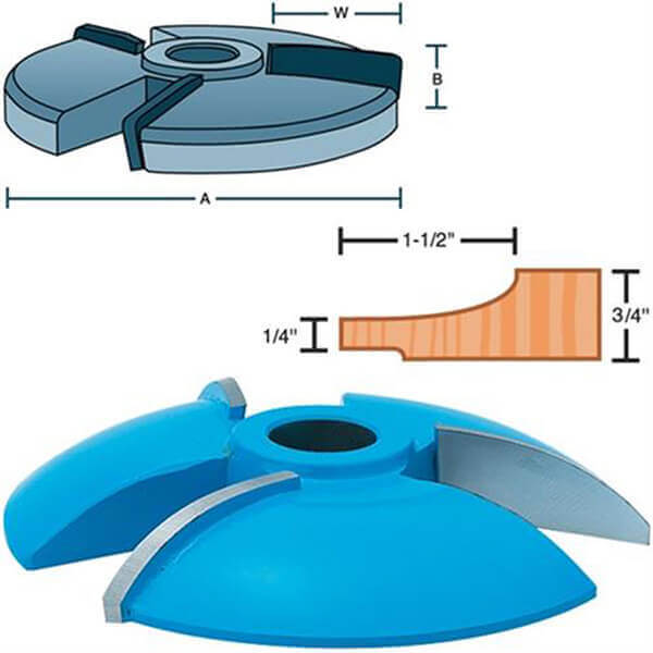 Roman Carbide Shaper Cutter Panel Convex 114 Bore DC2078