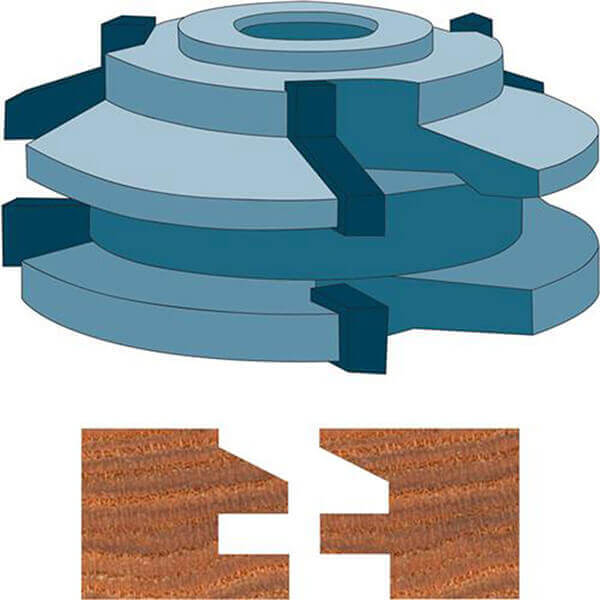 Roman Carbide Reversible Stile Rail Bevel Shaper Cutter