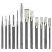 Cold Chisel Punch Set Drop Forged Heavy Duty Steel in Carry Pouch