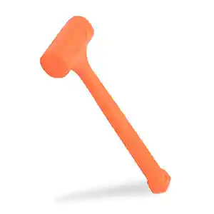 1 lb Dead Blow Hammer Mallet, PVC Neon Orange