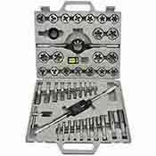 Tap and Die Set 45 Pc. Metric High Speed Steel Alloy with Case