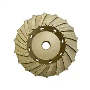 4 1/2 Inch Diamond Cup Wheel 9 Turbo Segment 7/8-5/8 Arbor