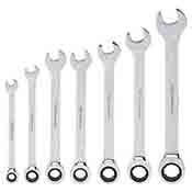 7 pc Ratcheting Wrench Set SAE 5/16 to 3/4