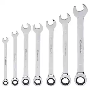 7 pc Ratcheting Wrench Set SAE 5/16 to 3/4