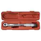 Adjustable Torque Wrench 1/4 Inch 20-200 ft/lb Click Adjust with Case