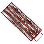 Socket Organizer - 80 pc. Socket Rail Rack Storage Tray 1/4, 3/8, 1/2