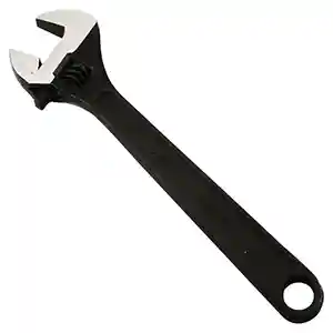 15 Inch Adjustable Wrench Black CrV Industrial Grade