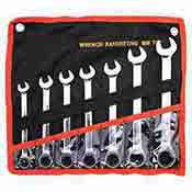 7 Pc. Combination Ratcheting Wrench Set Metric Lifetime Warranty