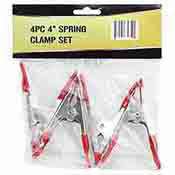4 Inch Spring Clamp Set Steel PVC Handle 4 Pieces