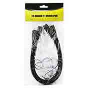 15"  Rubber Tie Down EPDM Strap Steel Hook - 10 Pack