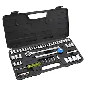 52 pc Socket Ratchet Set 1/2" 3/8" Drive SAE Metric