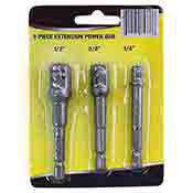Stark 3 Pc Extension Power Bar Set 1/4, 3/8, 1/2" Drive 36752