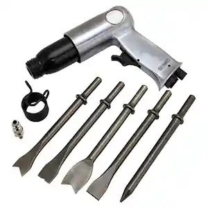 Air Hammer with 5 Pc. 190 mm Chisel Weld Breaker Set