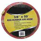 3/8 50 Ft Air Hose Red Rubber 300 psi Working Pressure 900 Burst
