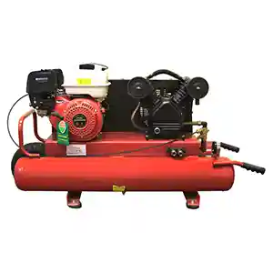 Air Compressor 10 Gallon Portable Two Tank Gas Power 6.5 HP Engine EPA