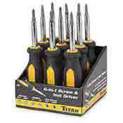 Titan Tools 6-in-1 Screwdriver and Nut Driver 32965