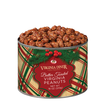 Holiday Plaid Butter Toasted Peanuts - 18 oz.