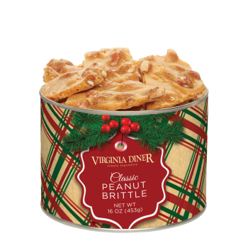 Holiday Plaid Buttery Peanut Brittle - 16 oz.