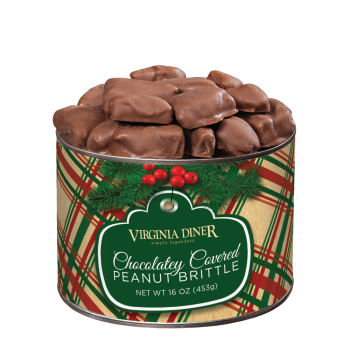 Holiday Plaid Chocolatey Peanut Brittle