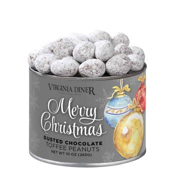 Merry Christmas Dusted Chocolate Toffee Peanuts - 12 oz.