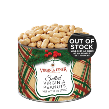 Holiday Plaid Salted Virginia Peanuts