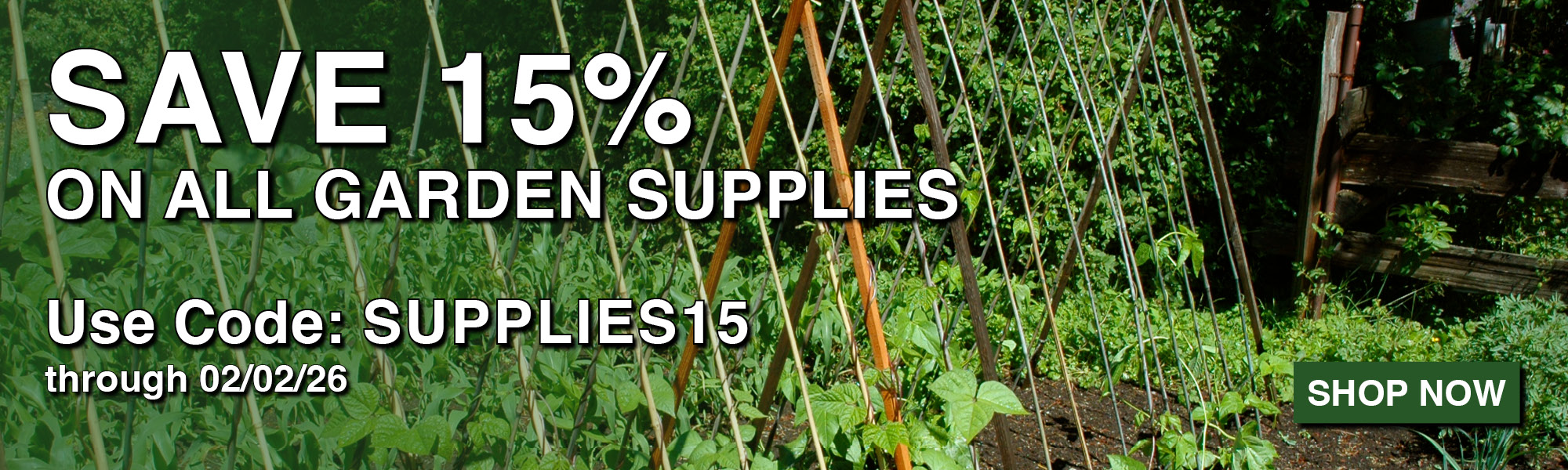 15% Off Supplies Promo