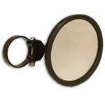 Black 5-inch Round Convex Side Mirror, Roll Bar Clamp Mount