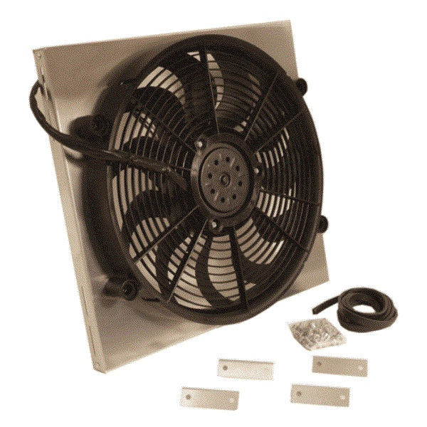 Aluminum Shrouded  High Output Radiator Fan, 18-3/4 x 17-5/8 x 3