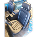 Procar Classic Seats PAIR Black Vinyl with Sliders - with Mounting Brackets