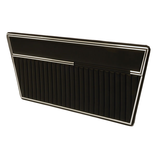 Deluxe Door Panels, Black on Black, 68-77 Bronco