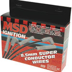 MSD 31193 8.5mm Super Conductor Spark Plug Wire Set BLACK 