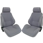 Procar Rally Seats PAIR Grey Velour with Sliders