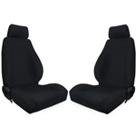 Procar Elite Seats PAIR Black Velour with Sliders